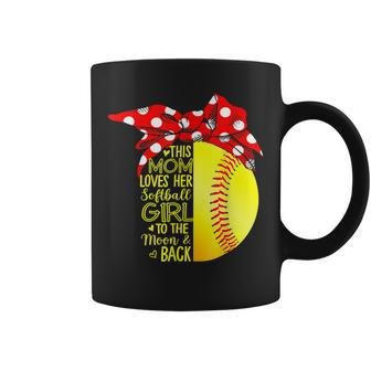 Mom Loves Her Softball Girl Baseball Bandana Mothers Day Coffee Mug - Thegiftio UK