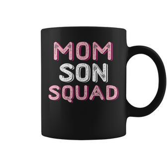 Mom Son Squad With Pink Graphics Mothers Day Coffee Mug - Thegiftio UK