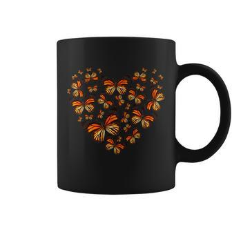 Monarch Butterfly Heart Coffee Mug - Monsterry CA