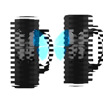 Morpho Butterfly Close Up D Coffee Mug - Monsterry