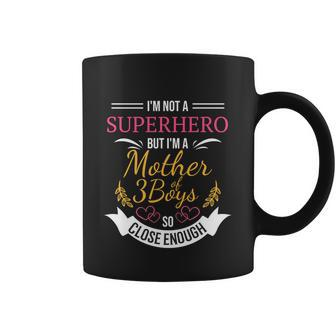 Mother Of Three Boys Cool Gift For Mom With 3 Sons Coffee Mug - Thegiftio UK