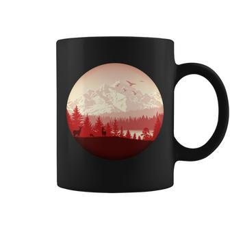 Mountain Wilderness Wildlife Coffee Mug - Monsterry