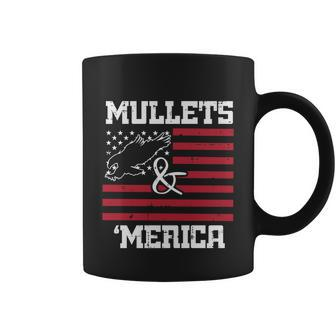 Mullets And Merica Eagle American Flag Fourth 4Th Of July Great Gift Coffee Mug - Monsterry CA