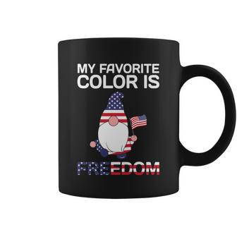 My Favorite Color Is Freedom 4Th Of July Gnome Usa Flag Graphic Plus Size Shirt Coffee Mug - Monsterry UK