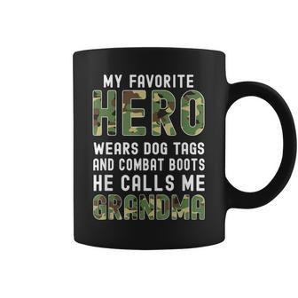 My Favorite Hero Wears Combat Boots-Proud Army Grandma Army Coffee Mug - Thegiftio UK