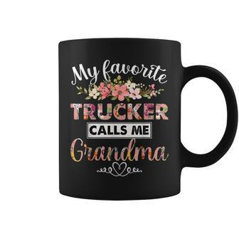 My Favorite Trucker Call Me Grandma Happy Mothers Day Coffee Mug - Thegiftio UK