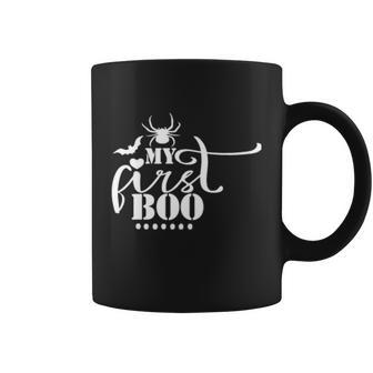My Firs Boo Spider Halloween Quote Coffee Mug - Monsterry AU