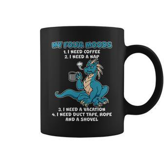 My Four Moods Cranky Coffee Dragon Coffee Mug - Monsterry AU