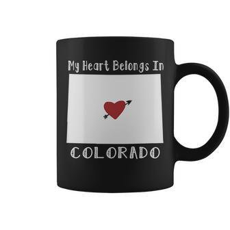 My Heart Belongs In Colorado T-Shirt Graphic Design Printed Casual Daily Basic Coffee Mug - Thegiftio UK