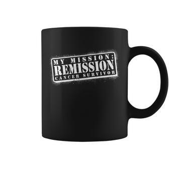 My Mission Remission Cancer Survivor Stamp Coffee Mug - Monsterry