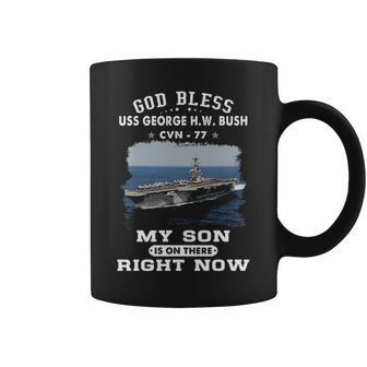My Son Is On Uss Uss George H W Bush Cvn Coffee Mug - Monsterry