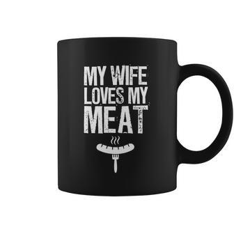 My Wife Loves My Meat Funny Grilling Bbq Lover V3 Coffee Mug - Thegiftio UK