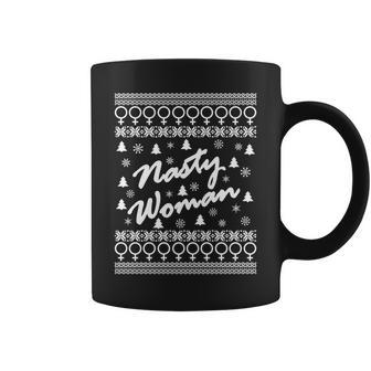 Nasty Woman Ugly Christmas Sweater Design Hillary Clinton Coffee Mug - Monsterry UK