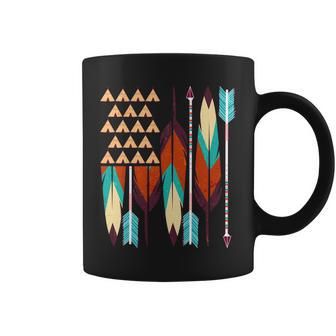 Native American Flag Feathers And Arrows Coffee Mug - Monsterry AU