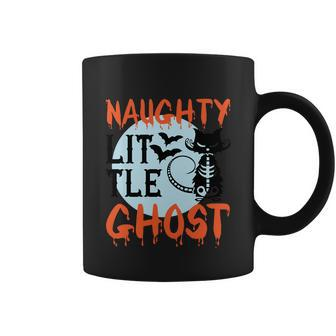 Naughty Lit Tle Ghost Cat Halloween Quote Graphic Design Printed Casual Daily Basic Coffee Mug - Thegiftio UK