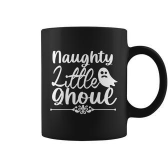Naughty Little Ghoul Halloween Quote Graphic Design Printed Casual Daily Basic Coffee Mug - Thegiftio UK