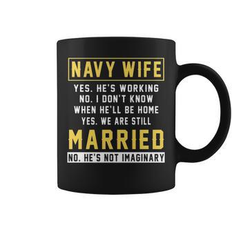 Navy Wife - Wife Of A Navy Veteran Coffee Mug - Monsterry DE