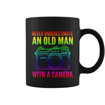 Never Underestimate An Old Man With A Camera Photographer Gift Coffee Mug - Monsterry