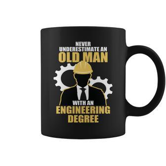 Never Underestimate An Old Man With An Engineering Degree Tshirt Coffee Mug - Monsterry UK