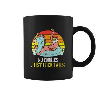 No Cookies Cocktails Funny Christmas In July Santa Summer Coffee Mug - Monsterry