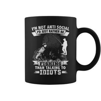 Not Anti Social - Rather Be Fishing Coffee Mug - Seseable