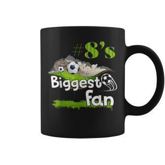 Number 8S Biggest Fan Soccer Player Mom Dad Family Coffee Mug - Thegiftio UK