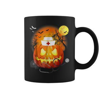 Nurse Halloween Shirt Funny Pumpkin Shirt For Nurse Coffee Mug - Thegiftio