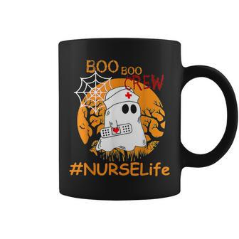 Nurse Life Boo Boo Crew Nurse Ghost Halloween October Coffee Mug - Seseable