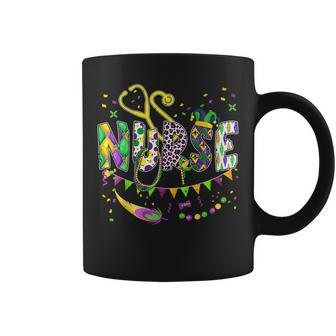 Nurse Mardi Gras Leopard Festival Party Lover Apparel Coffee Mug - Thegiftio UK