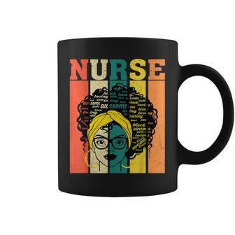 Nurse Melanin Afro Queen Girl Magic Black History Vintage V2 Coffee Mug - Seseable