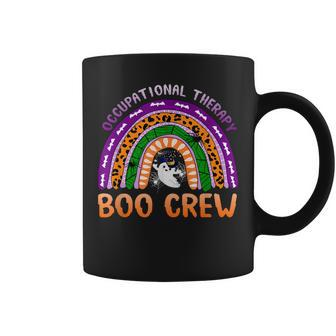 Occupational Therapy Boo Crew Halloween Ghost Ot Rainbow Coffee Mug - Seseable