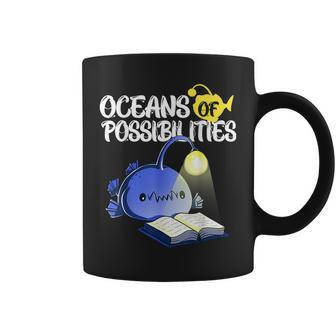 Oceans Of Possibilities Summer Reading Anglerfish Coffee Mug - Thegiftio UK