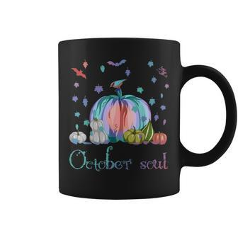 October Soul Funny Magic Halloween Pumpkin Fall Thanksgiving Coffee Mug - Seseable