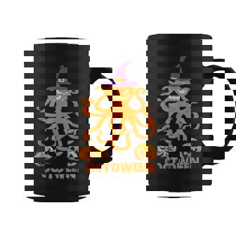 Octoween Happy Halloween Funny Octopus Pumpkin Witch Costume Coffee Mug - Thegiftio