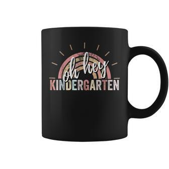 Oh Hey Kindergarten Back To School Students Teacher Rainbow Coffee Mug - Thegiftio UK