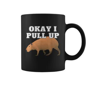 Okay I Pull Up Capybara Tshirt Coffee Mug - Monsterry