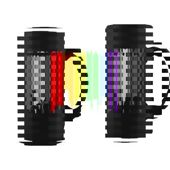 Oklahoma City Oklahoma Lgbtq Gay Pride Rainbow Skyline Coffee Mug - Thegiftio