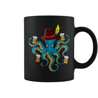 Oktoberfest Octopus With Beer German Hat V2 Coffee Mug - Thegiftio UK