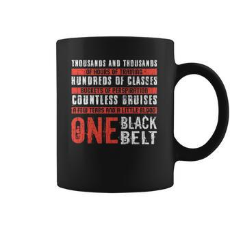 One Black Belt Funny Martial Arts Karate Taekwondo Graphic Coffee Mug - Thegiftio UK