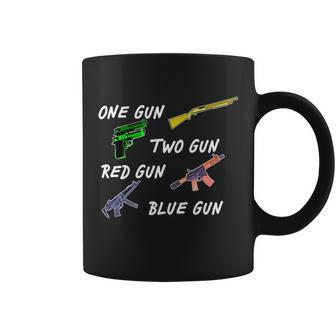 One Gun Two Gun Red Gun Blue Gun V2 Coffee Mug - Monsterry UK