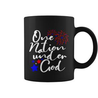 One Nation Under God Firework 4Th Of July V2 Coffee Mug - Monsterry AU