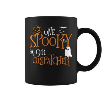 One Spooky 911 Dispatcher Halloween Funny Costume Coffee Mug - Seseable