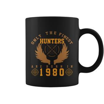 Only The Finest Hunters Are Born In 1980 Halloween Quote Graphic Design Printed Casual Daily Basic Coffee Mug - Thegiftio UK
