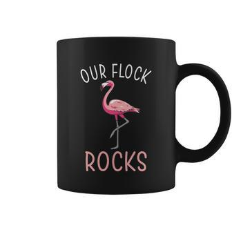 Our Flock Rocks Funny Flamingo Bird Lover Meaningful Gift Graphic Design Printed Casual Daily Basic Coffee Mug - Thegiftio UK