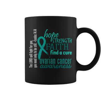 Ovarian Cancer Awareness Hope Faith Love Coffee Mug - Monsterry