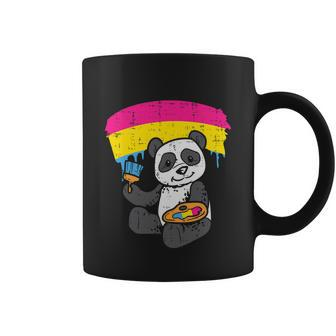 Panda Painting Pansexual Cute Pan Pride Flag Bear Men Women Graphic Design Printed Casual Daily Basic Coffee Mug - Thegiftio UK