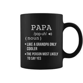 Papa Gift From Grandkids Fathers Day Shirt Papa Definition Graphic Design Printed Casual Daily Basic Coffee Mug - Thegiftio UK