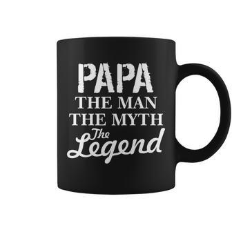 Papa The Man Myth Legend Tshirt Coffee Mug - Monsterry