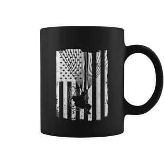 Paramotor Powered Paraglider Usa American Flag Tshirt Coffee Mug - Monsterry