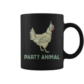 Party Animal Chicken Birthday V2 Coffee Mug - Thegiftio UK